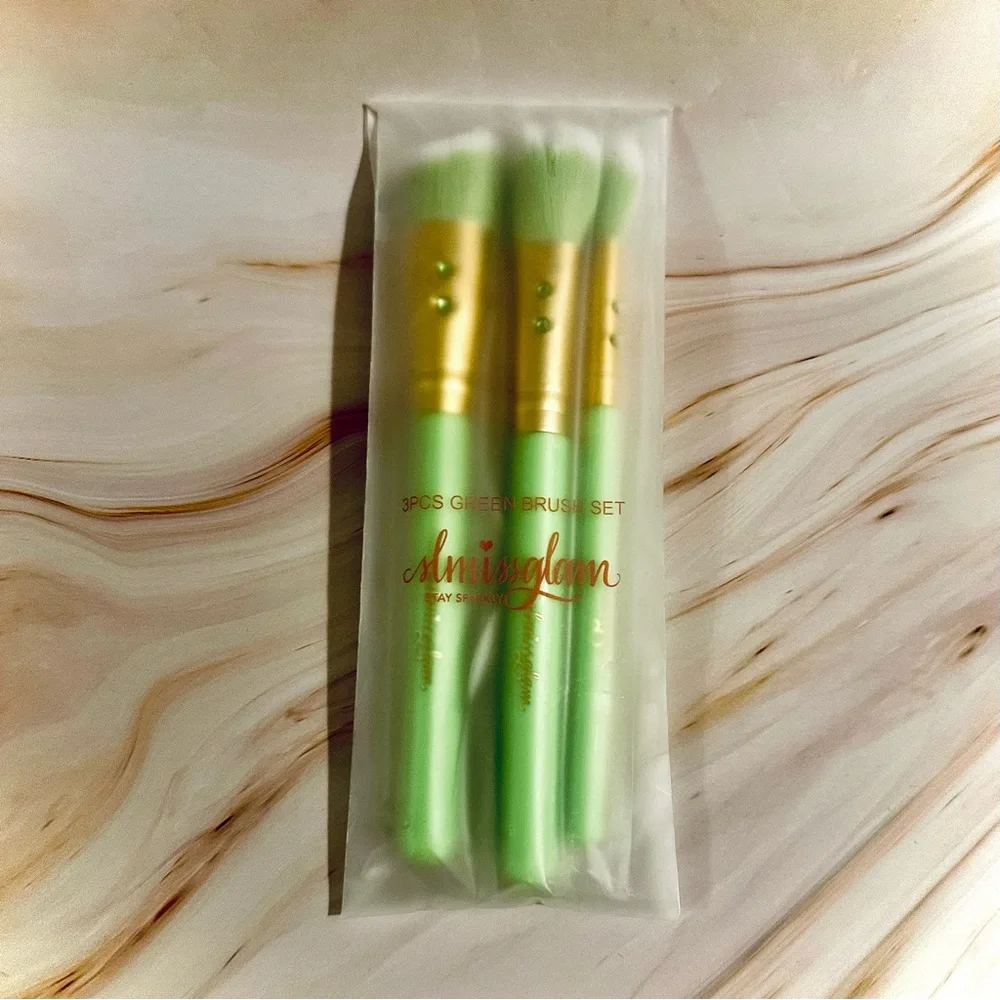 SLMISSGLAM || Green Trio 3-Brush Set ✨NEW W/ TAGS✨